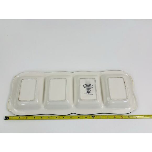 “La Toscana" Pattern Divided Platter PAMELA GLADDING - Picture 6 of 9